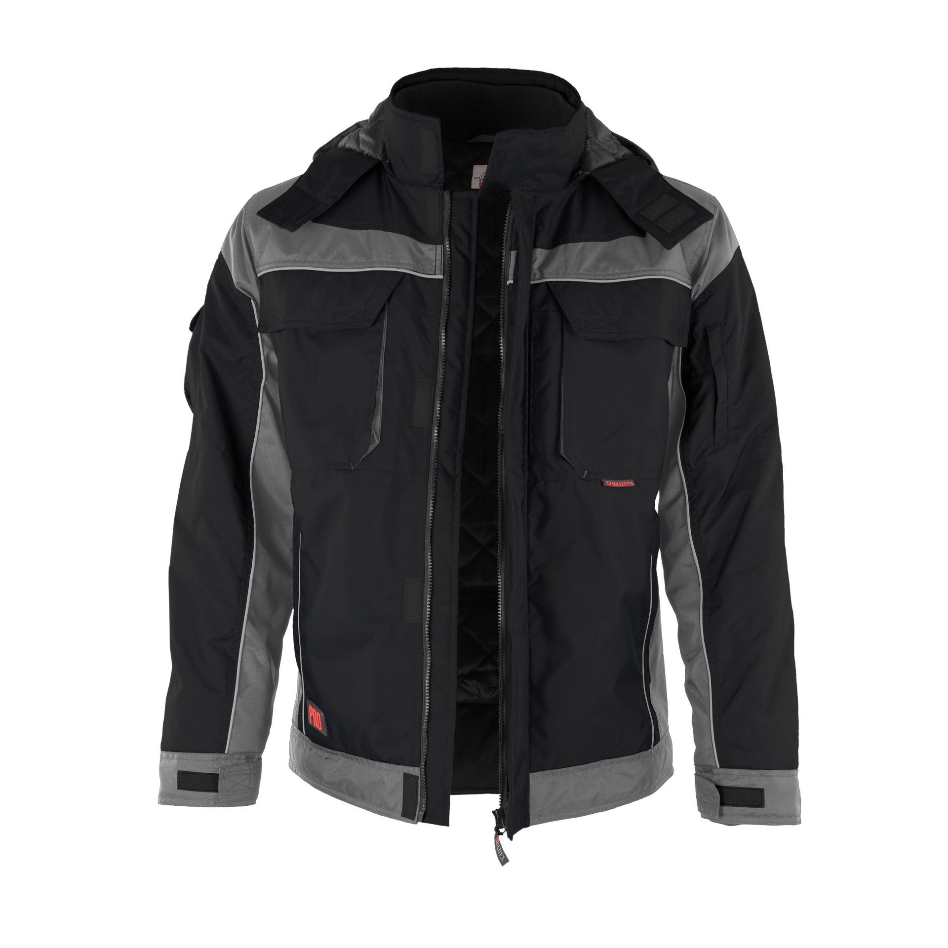 Winterjacke "Pro"Schwarz/Grau